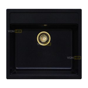 سینک ظرفشویی گرانیتی تک لگنه ون هر کد 229V توکار ابعاد 115×50 (طراحی مدرن)